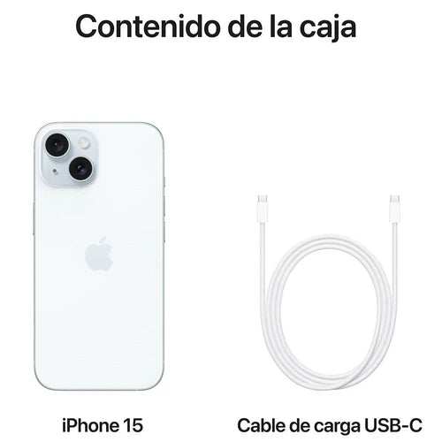 Celular iPhone 15 128GB Azul - Puerto SIM