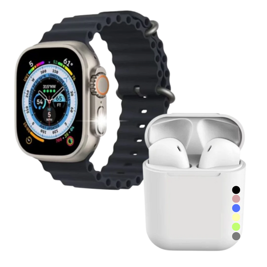 Combo Smartwatch X8 Ultra + Audifonos i12